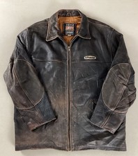 Vintage Leather Highwayman Jacket Bomber Jacket Brown Size M
