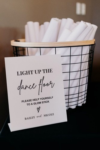 White foam wedding glow sticks - white,