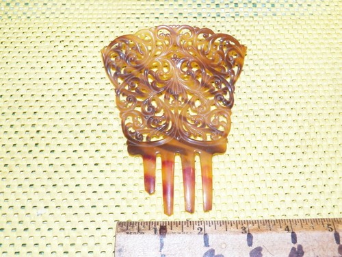 Antique art deco celluloid fan - antique,