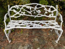 Mid 19th Century  Coalbrookdale  Cast Iron Garden Bench, Grape & Vine pattern