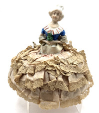 Antique Patriotic Bisque Half