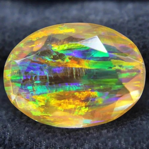 Fire colors opal natural - natural, oval