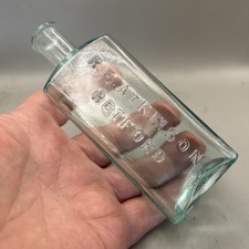 NICE VICTORIAN CHEMIST BOTTLE EMBOSSED R B ATKINSON RETFORD