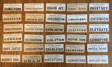 30 Vintage Railway Luggage Labels - Waterloo to C.....& D....(SR & LSWR)