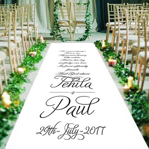 Personalised wedding aisle - personalised,