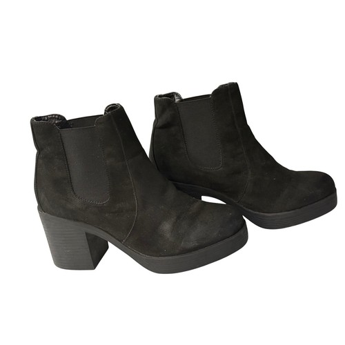 Bongo black faux suede - black, chunky