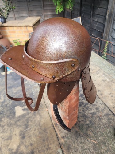 Metal helmet medieval costume - helmet,