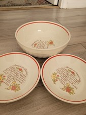 La Primula Vintage Italy Pasta Serving Bowl with 2 Pasta Bowls