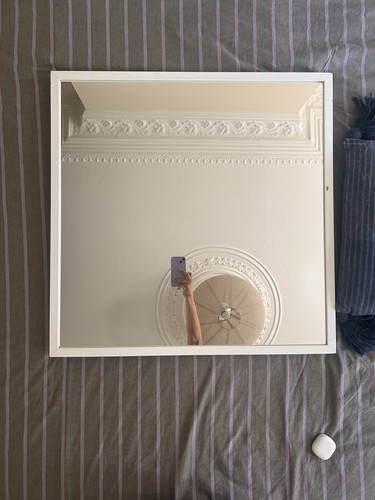 Ikea square stave mirror white - stave,