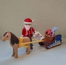 Playmobil Christmas / Advent Sleigh , Pony with Sack & Toys & Santa -  Pre-owned