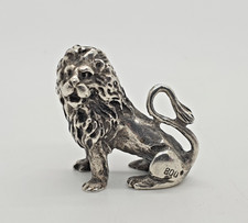 Italian 800 Solid Silver Miniature Lion Figurine AE1