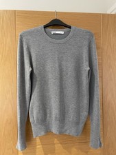 Zara Women’s Grey Jumper Large With Gold Button Detail On Sleeves