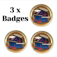 3 x Gymnastics (BU02) Lapel Pin Badges