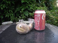 Vtg Spouting Whale Paperweight Pen Holder filled w/ Isle of Wight Alum Bay Sand