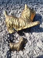 Vintage Brass Westie Dog