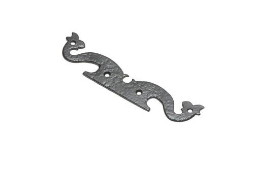 Pair antique black iron - pair,