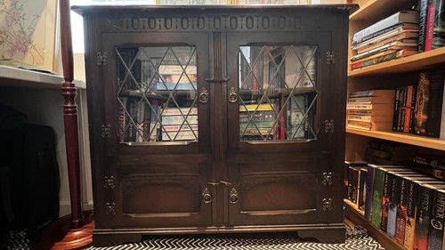 Antique oak side cabinet - antique,