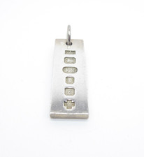 Sterling silver ingot pendant - sterling,