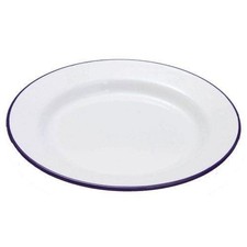 White Enamel Dinner Pie Plate
