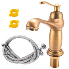 Bathroom Basin  Antique Brass Mixer Solid Copper Luxury Europe  Tap Taps P2S6