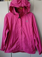 Women's Karrimor Pink Waterproof Raincoat Hooded Hiking Coat Jacket Size UK 16