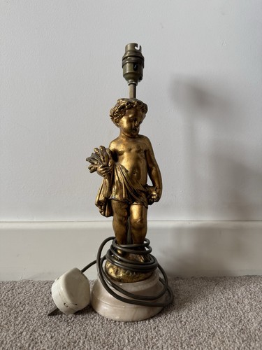 Gold white cherub angel - gold, &