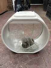 Fish Tank, Glass Aquarium with Filter System, LED Light, Water Pump, White