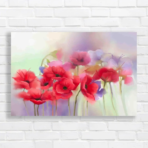Soft watercolor poppy flowers - watercolor,