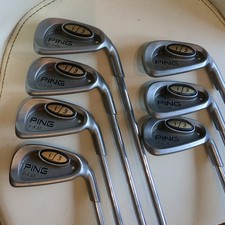 Ping i3 OS Irons, 4-PW, White dot, R/H, Cushin JZ stiff, amazing, best on eBay.