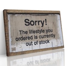 BANKSY Sorry Lifestyle Graffiti Canvas Art Wall Art Print Picture Poster Decor