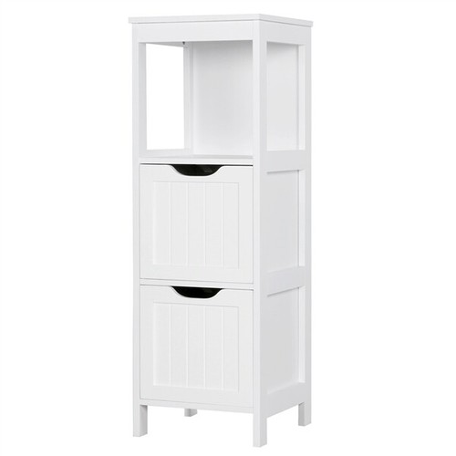White bathroom floor cabinet - bathroom, 3