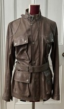 Belstaff Gold Label Ladies Taupe Leather Jacket Size 44