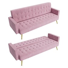 3 Seater Sofa Bed Pink Luxury