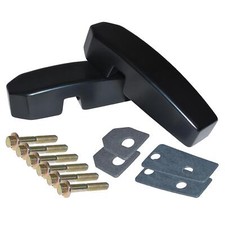 Black Windscreen Brackets (Pair) - Land Rover Defender 90,110,130 - DA1142B