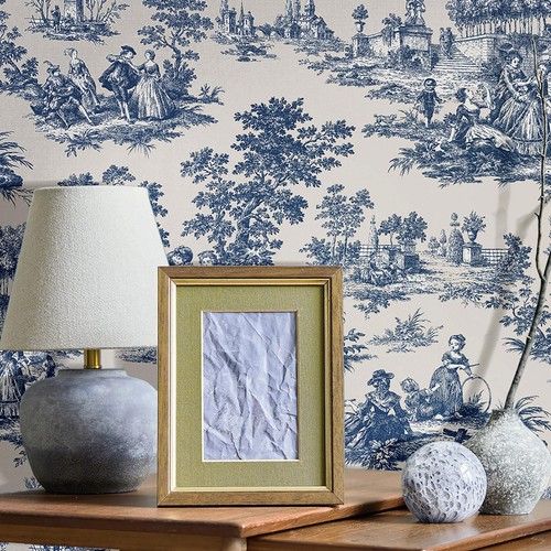 Cottage chic toile wallpaper - chic,