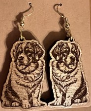 Earrings Dogs Dog, St. Bernard