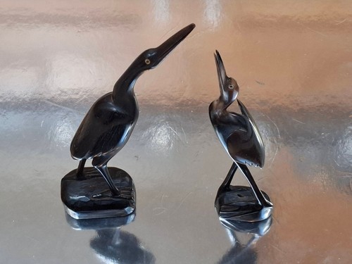 Chinese carved horn cranes - chinese,
