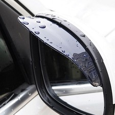2x Black Rear View Mirror Rain Snow Board Guards Sun Visor Stick Car Accessories