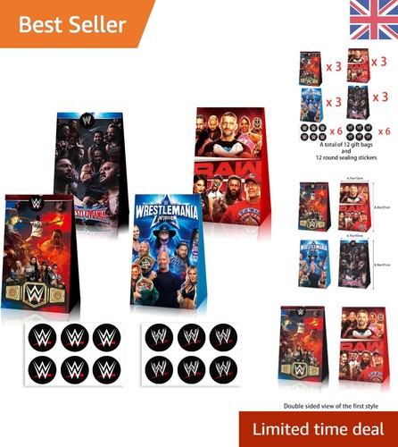 Wrestling themed birthday - birthday, bags