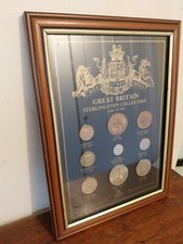 1967 GB sterling coin collection in frame(1182)