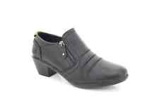 Dr Keller Alexis Ladies Black  Faux Leather High Front Trouser Shoes With Zip