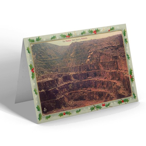 Xmas notelet vintage wales - -,