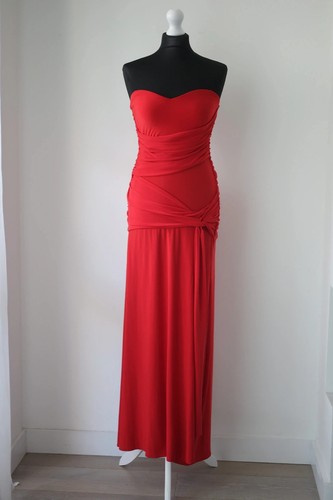Zara bright red long draped