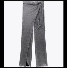 Zara Metallic Silver Wrap Over