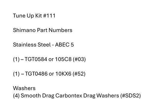 Tune kit 111 shimano - up,