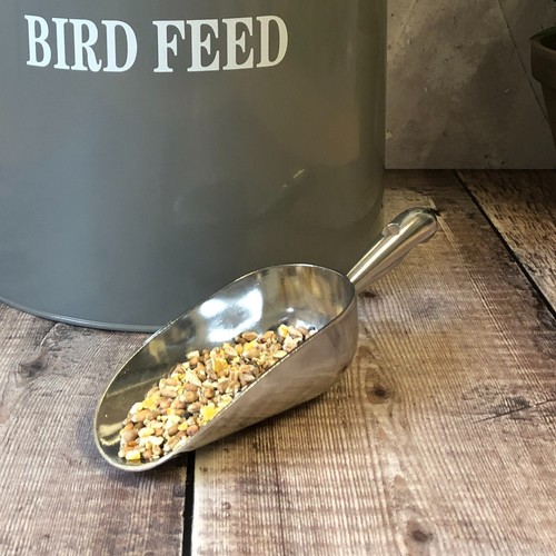 Aluminium bird seed - seed, scoop