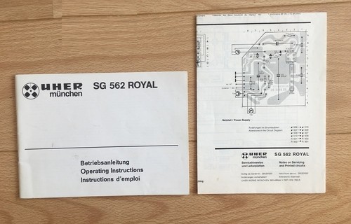 Uher sg562 operating - uher,