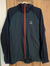 HAGLOFS ESKER JACKET PROOF 2L WATERPROOF MENS SMALL BLUE INK / TARN BLUE