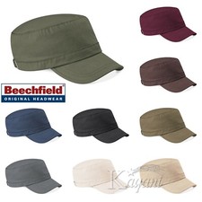 Beechfield PLAIN ARMY CAP Unisex Hat Military Style Cadet Combat Hunting Fishing