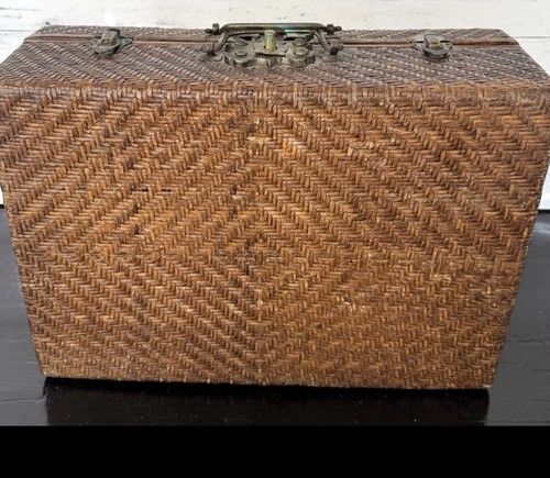 Vintage asian woven rattan - vintage, &